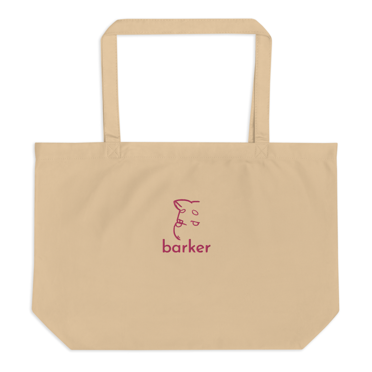 Organic Tote Bag (Pink Embroidery) - barkerclothing