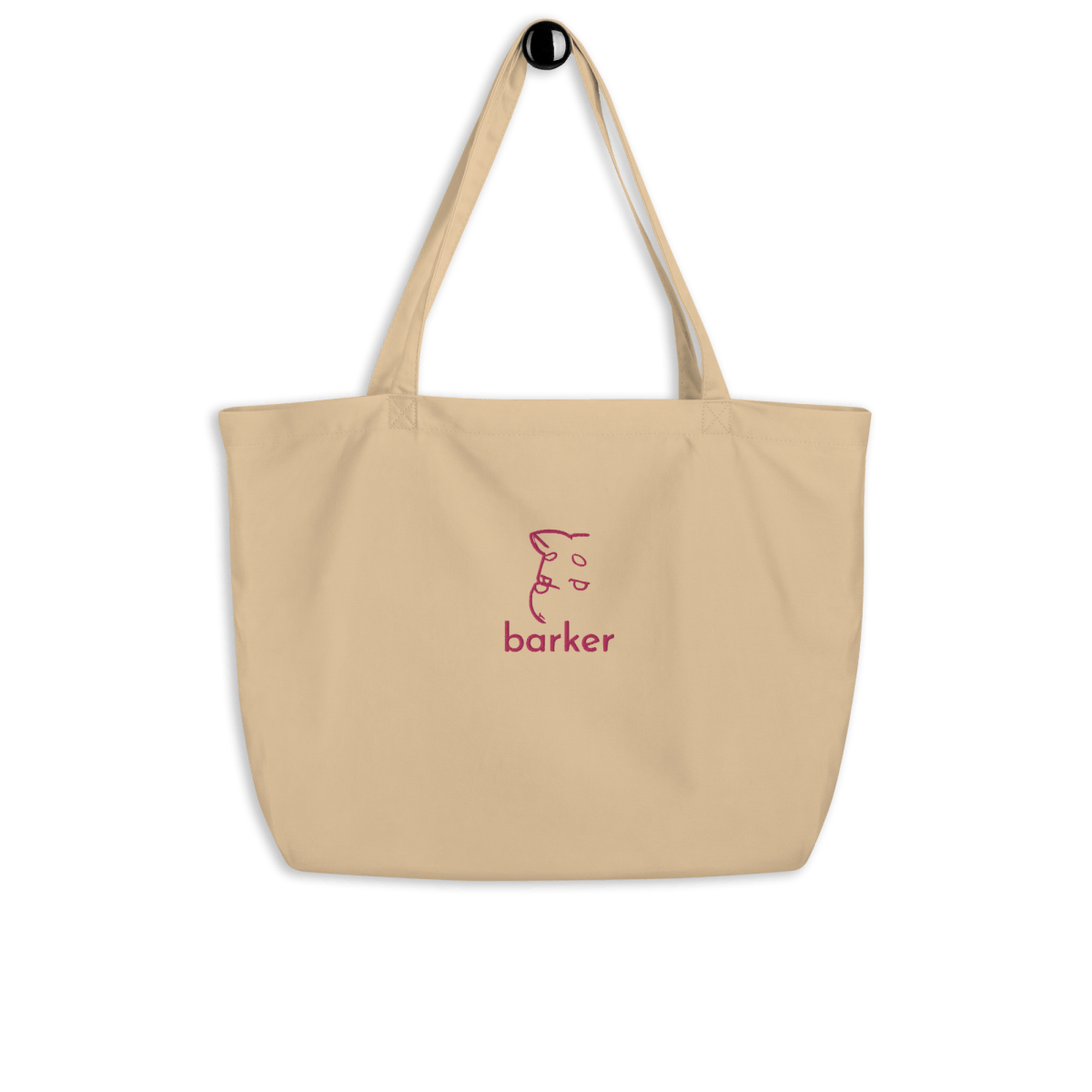 Organic Tote Bag (Pink Embroidery) - barkerclothing
