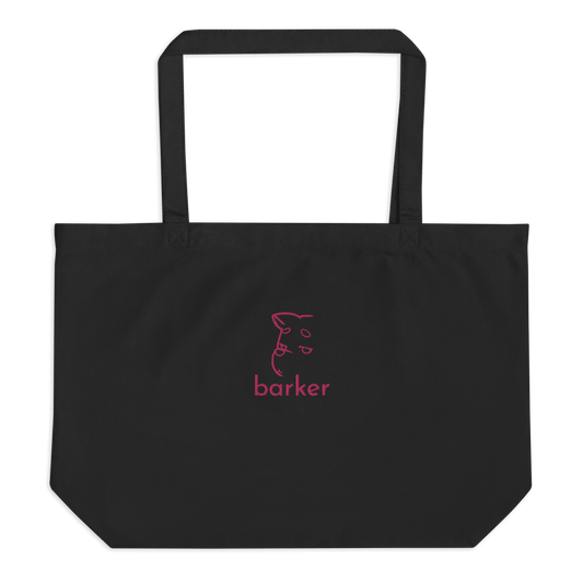 Organic Tote Bag (Pink Embroidery) - barkerclothing