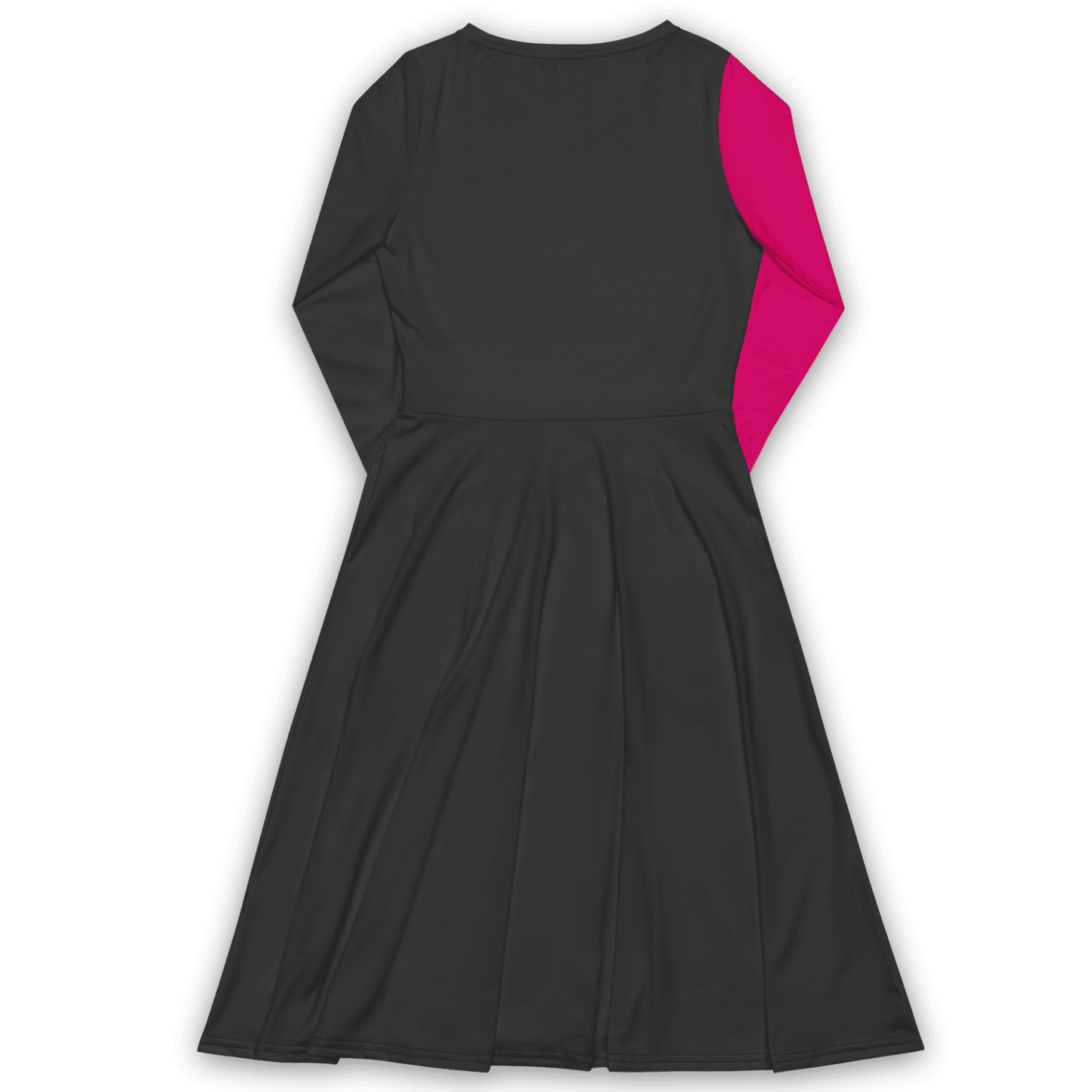 'Polychromatic' Long Sleeve Midi Dress - barkerclothing