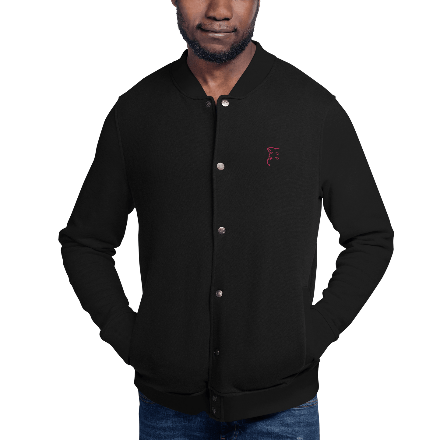 'Simply Barker' Embroidered Champion Bomber Jacket - barkerclothing