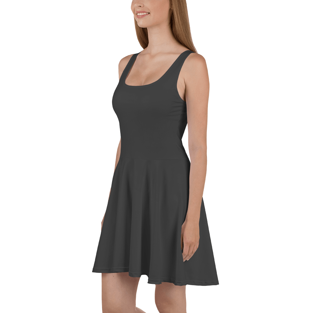 'Solid Grey' Skater Dress - barkerclothing