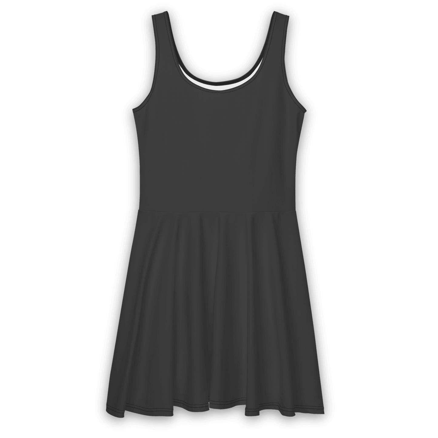 'Solid Grey' Skater Dress - barkerclothing