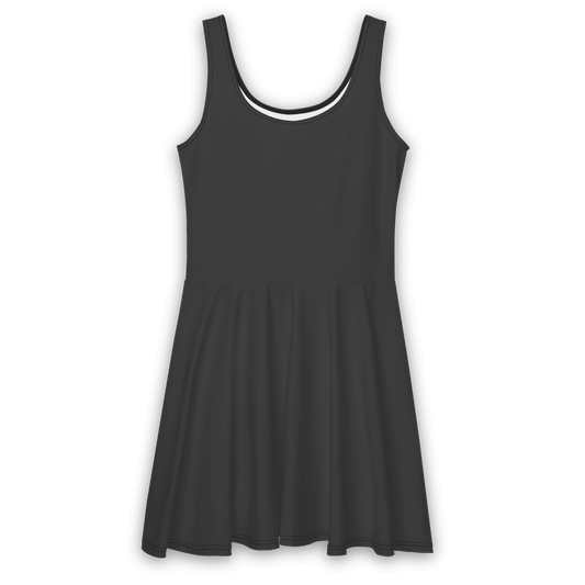 'Solid Grey' Skater Dress - barkerclothing