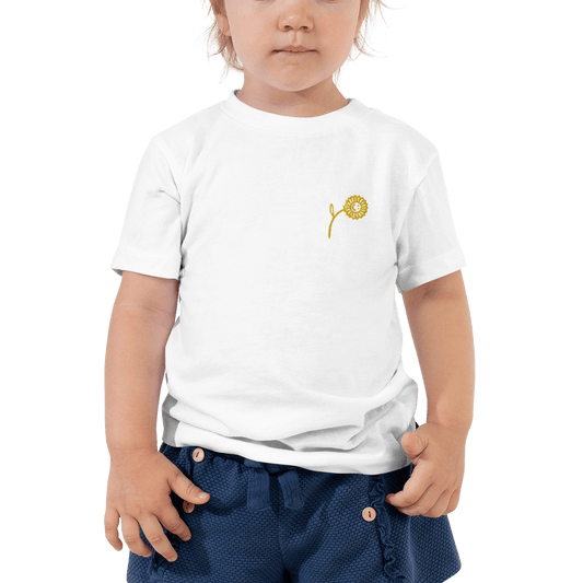 Toddler's 'Happy Little Sunflower' Short Sleeve Tee - barkerclothing