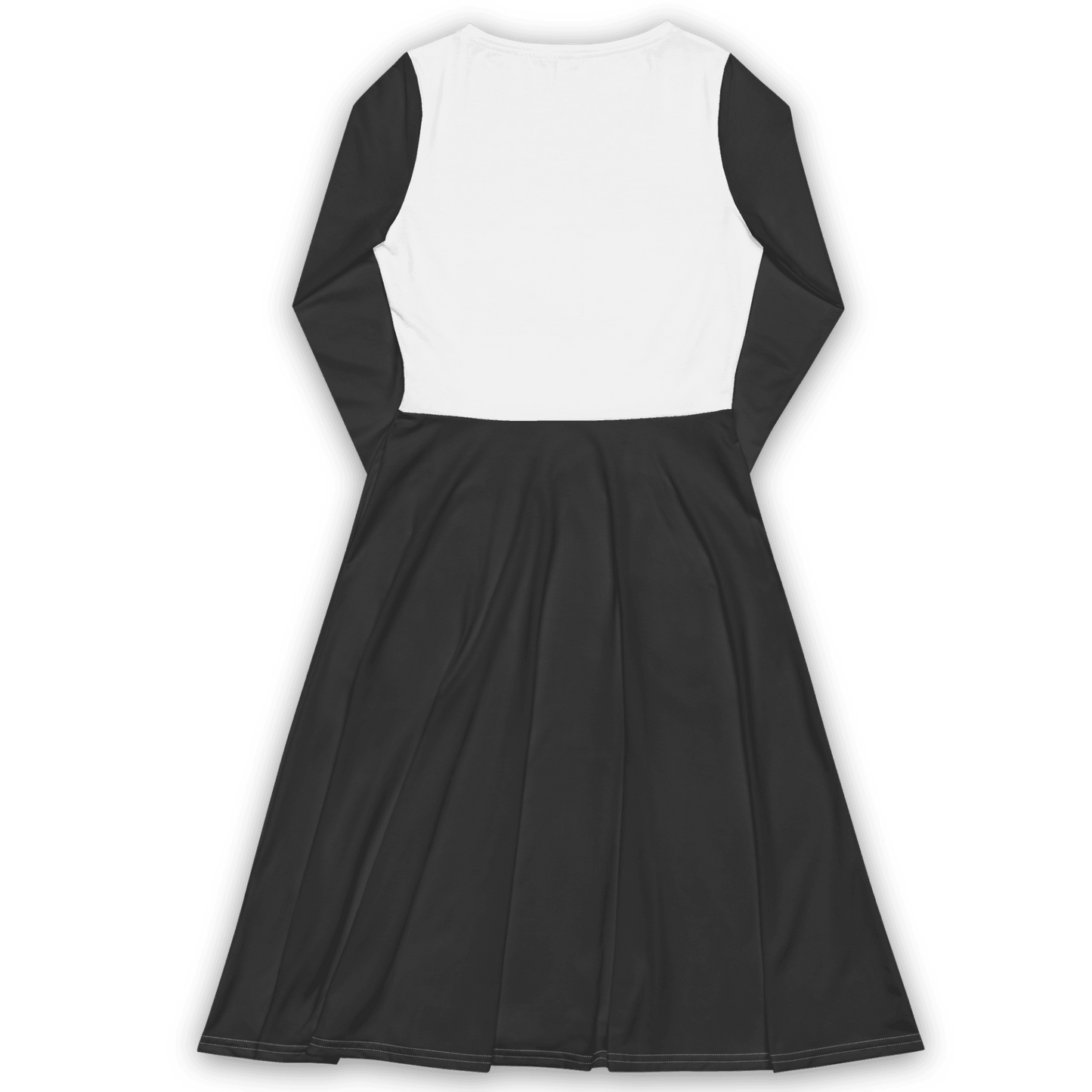 'Two Tone' Long Sleeve Midi Dress - barkerclothing