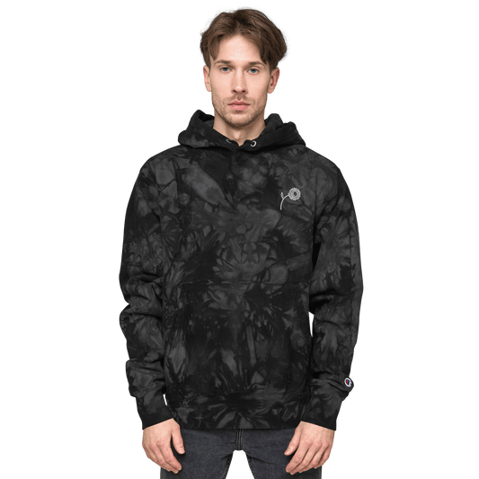 Unisex 'Happy Sunflower' Champion Tie-Dye Hoodie - barkerclothing