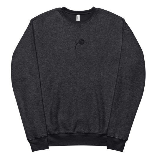 Unisex 'Happy Sunflower' Sueded Fleece Sweatshirt - barkerclothing