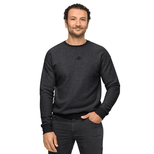 Unisex 'Happy Sunflower' Sueded Fleece Sweatshirt - barkerclothing