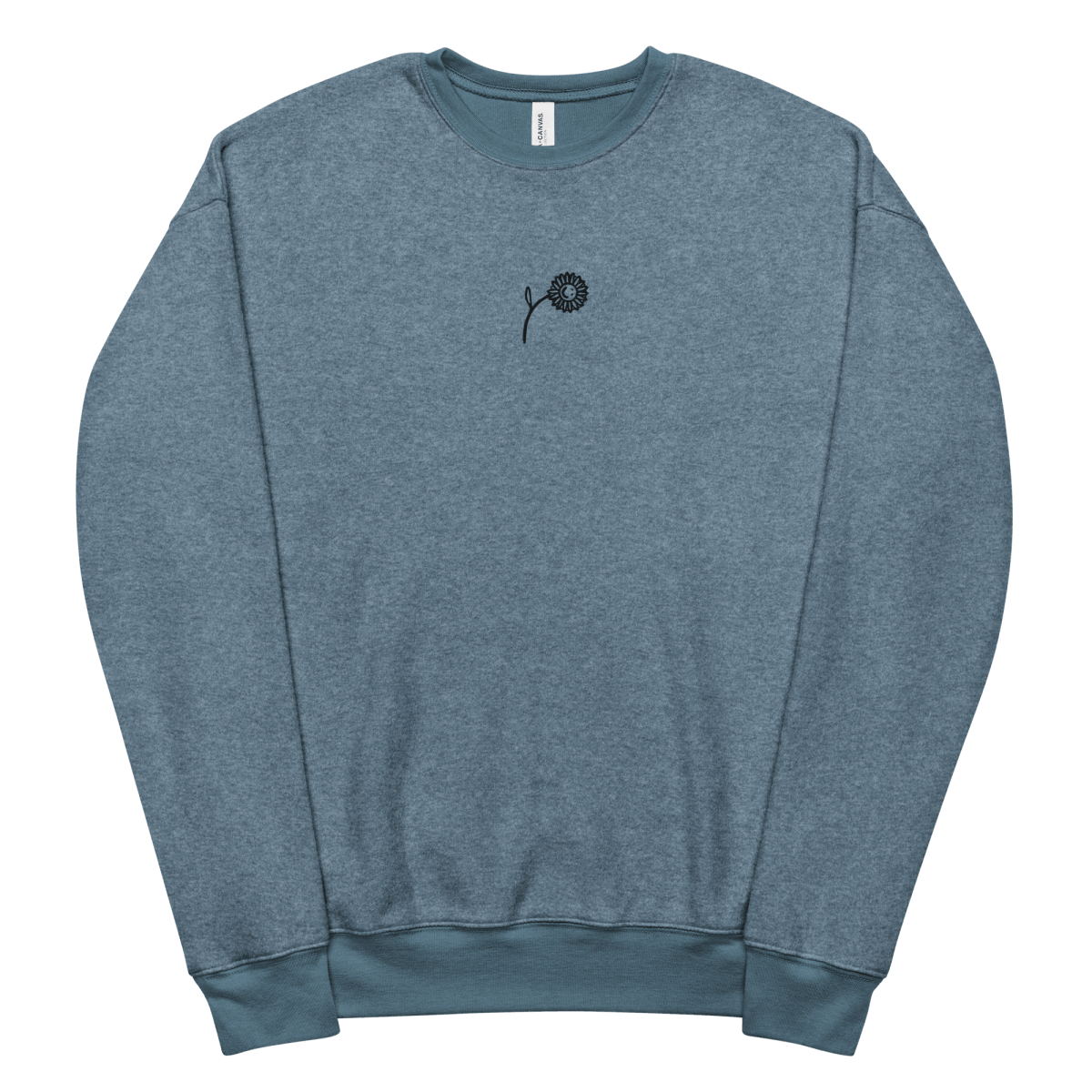 Unisex 'Happy Sunflower' Sueded Fleece Sweatshirt - barkerclothing