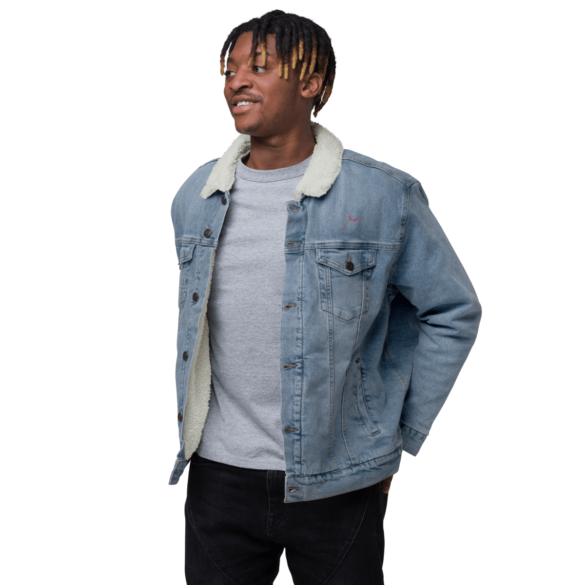 Unisex Signature Denim Sherpa Jacket - barkerclothing