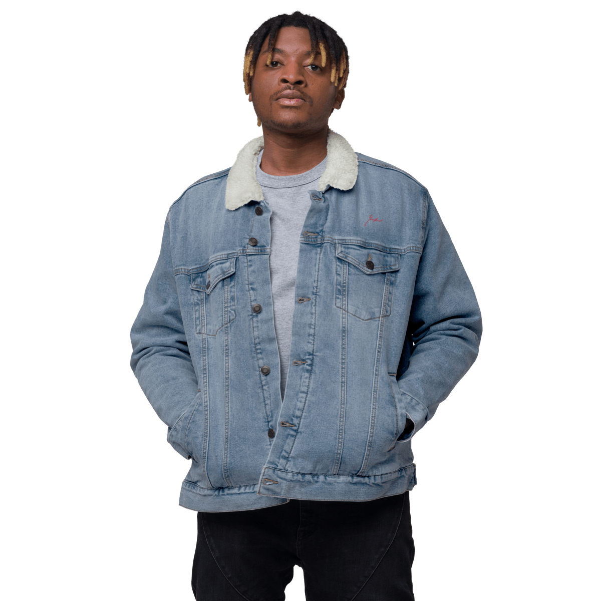 Unisex Signature Denim Sherpa Jacket - barkerclothing