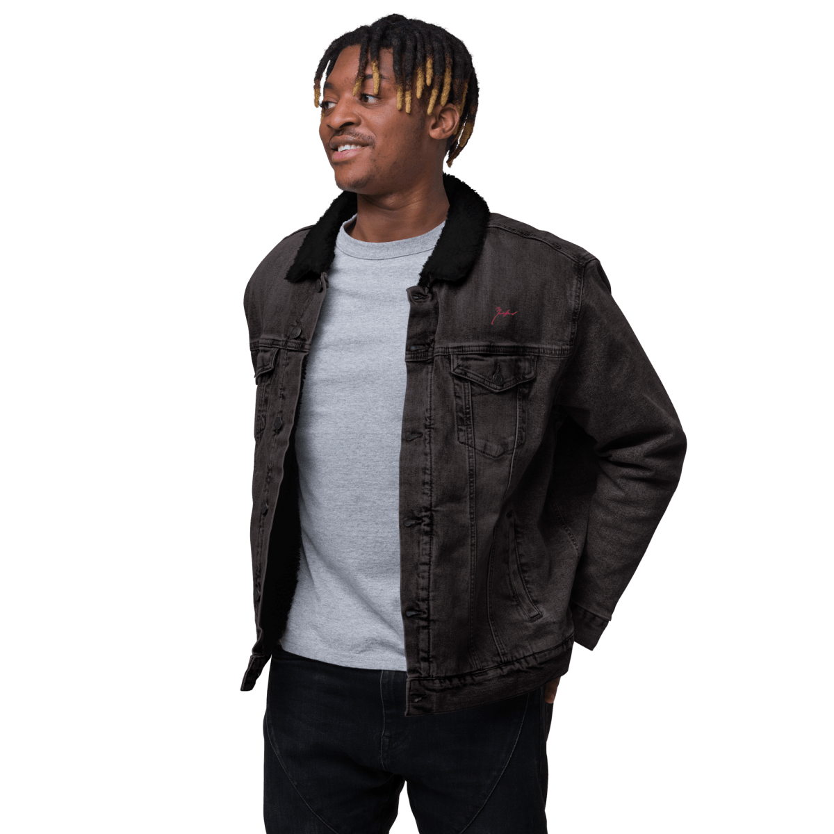 Unisex Signature Denim Sherpa Jacket - barkerclothing