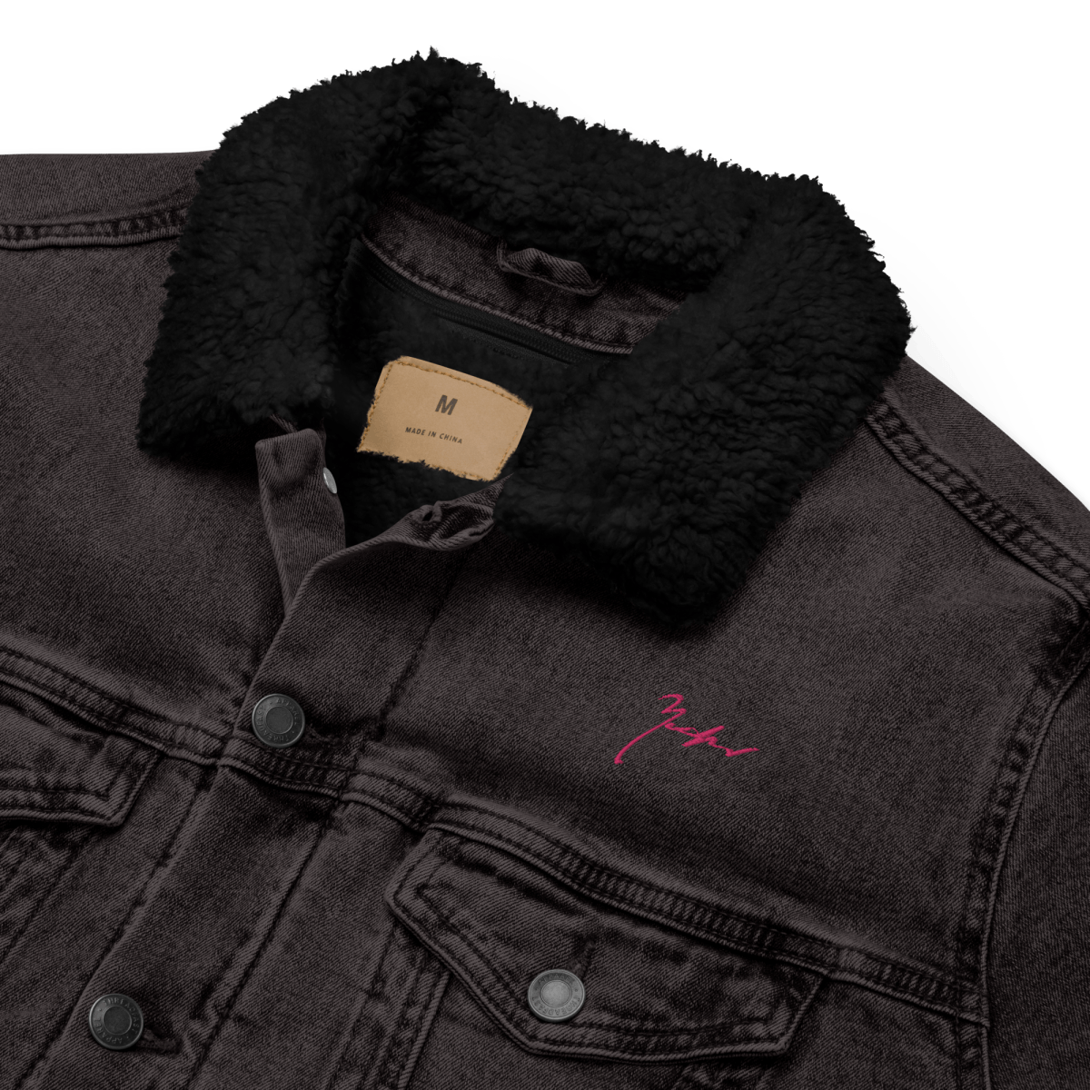 Unisex Signature Denim Sherpa Jacket - barkerclothing