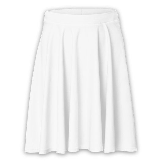 White Skater Skirt - barkerclothing