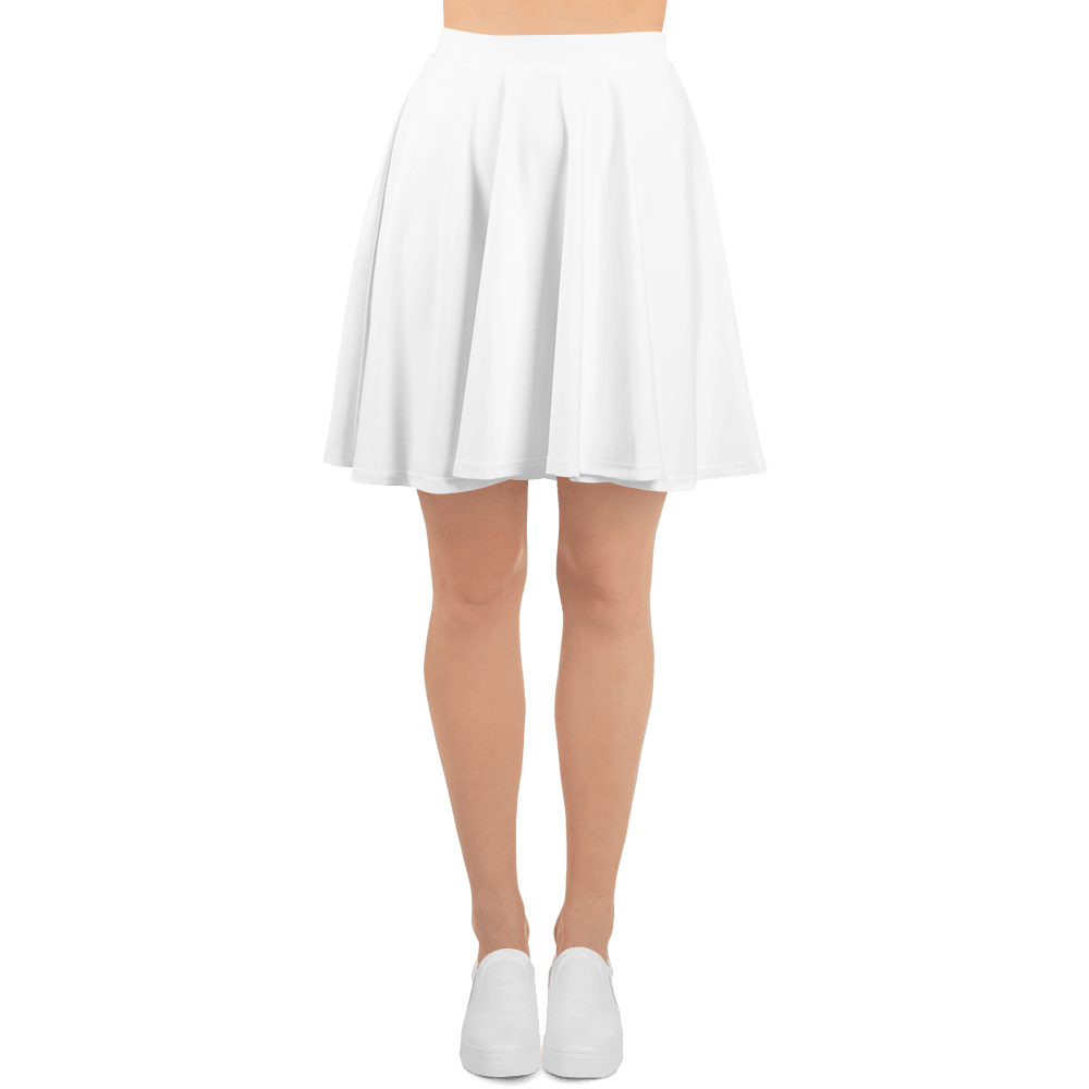 White Skater Skirt - barkerclothing