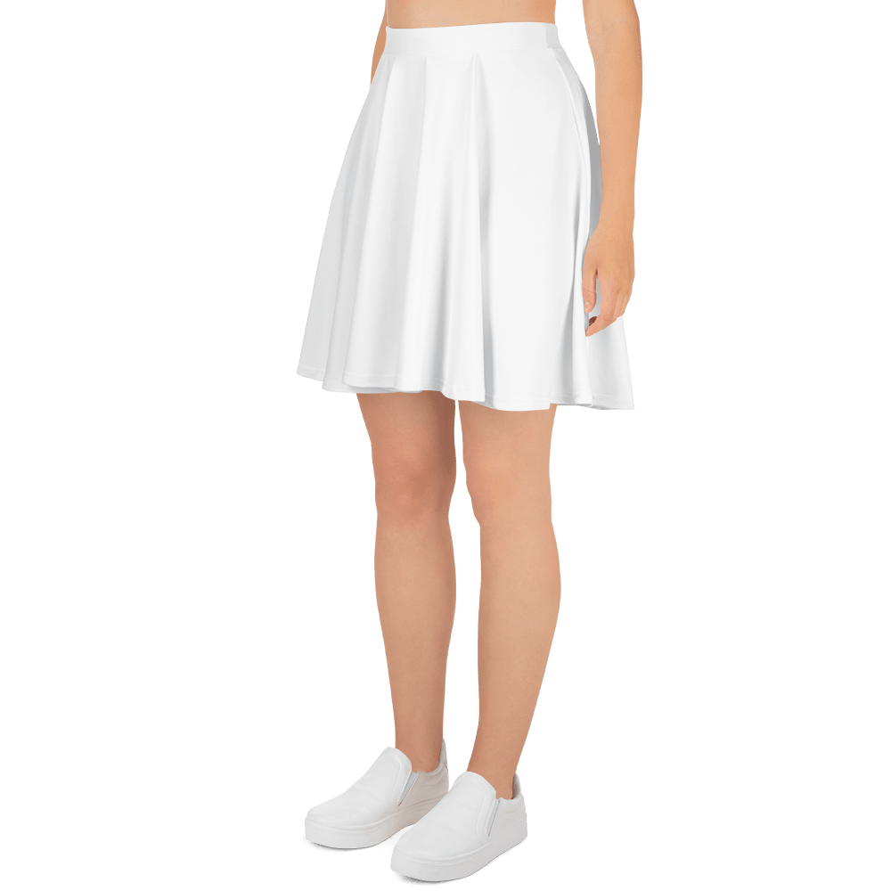 White Skater Skirt - barkerclothing
