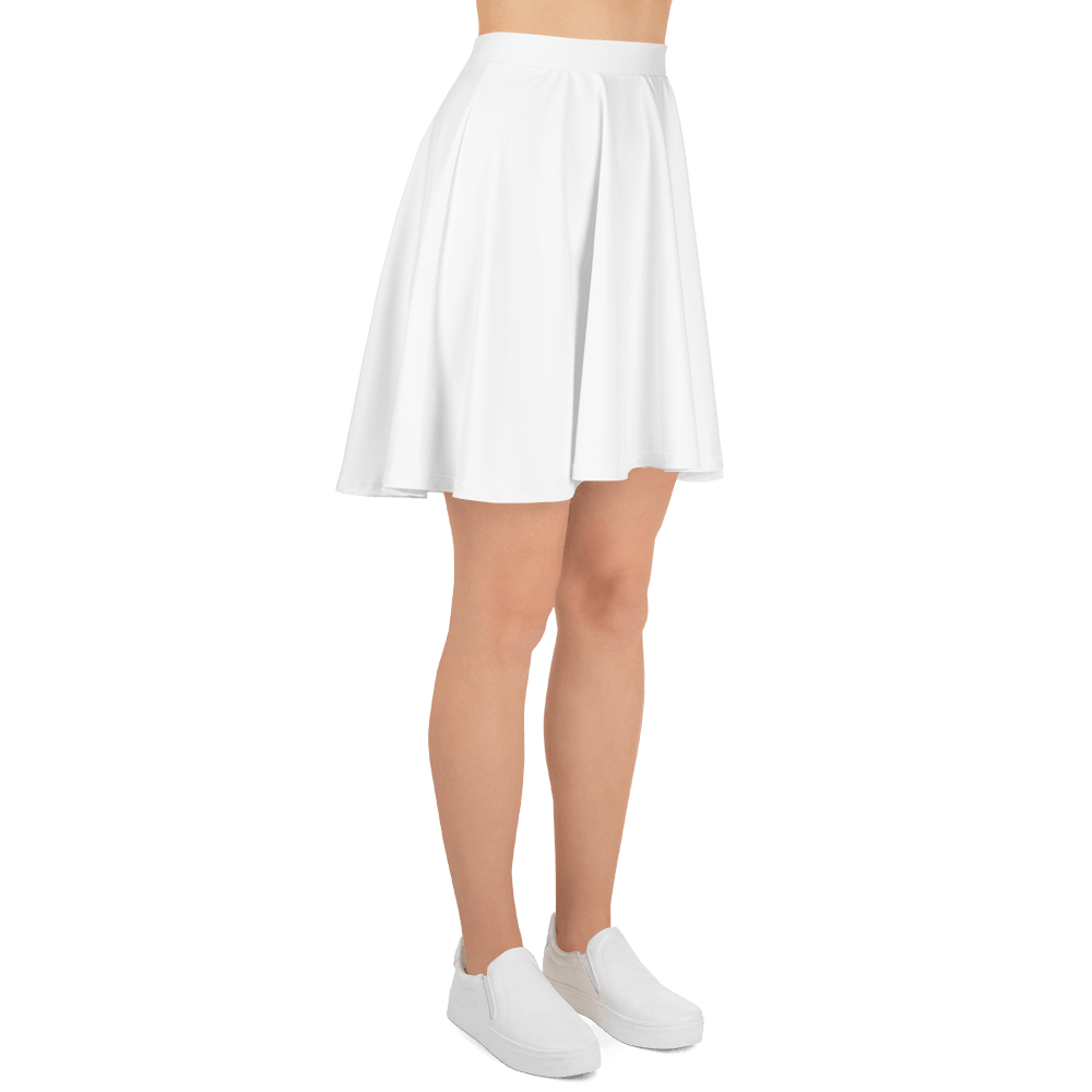 White Skater Skirt - barkerclothing
