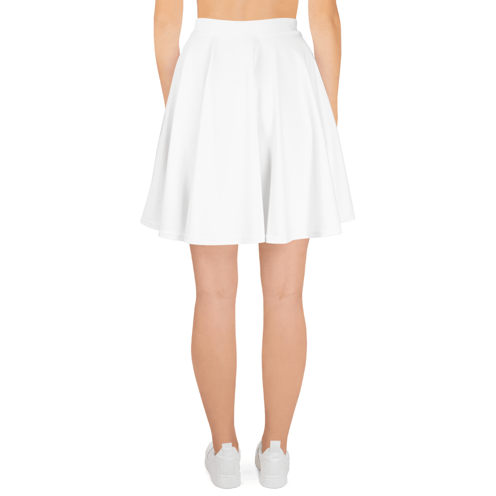White Skater Skirt - barkerclothing