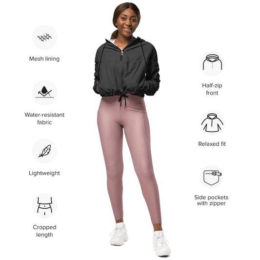 Women’s Cropped Windbreaker (Eclipse) - barkerclothing