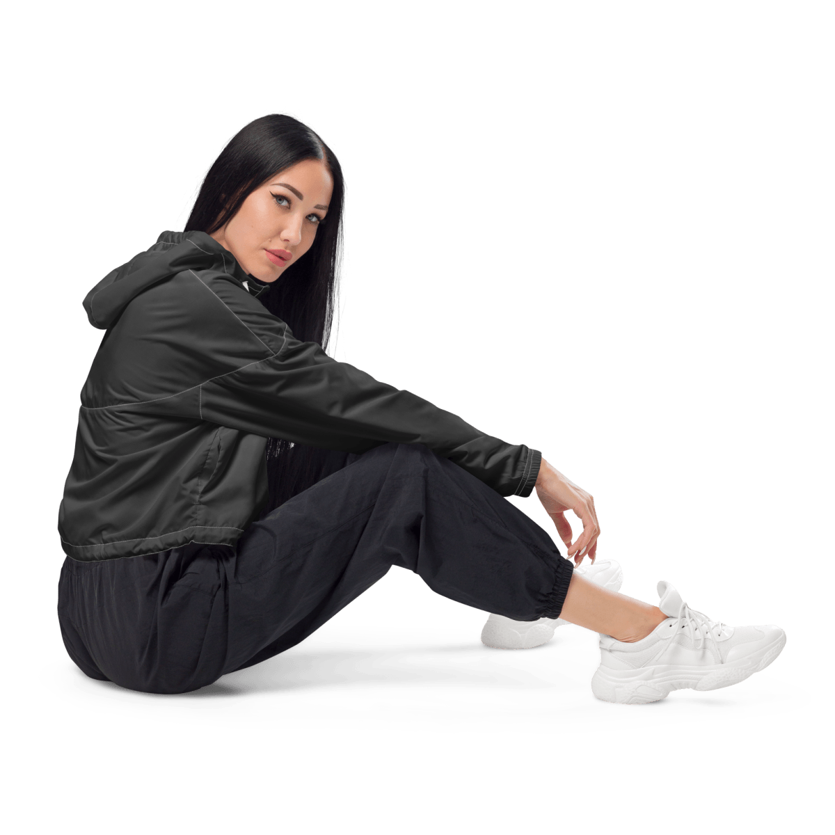 Women’s Cropped Windbreaker (Eclipse) - barkerclothing