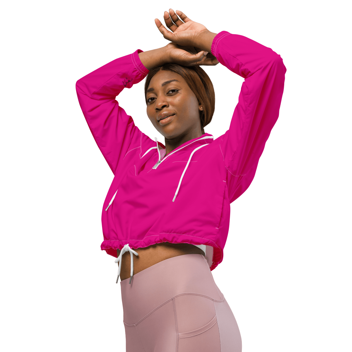 Women’s Cropped Windbreaker (Pink) - barkerclothing