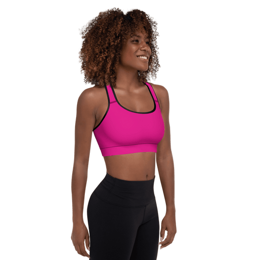 Padded Sports Bra (Pink) - barkerclothing