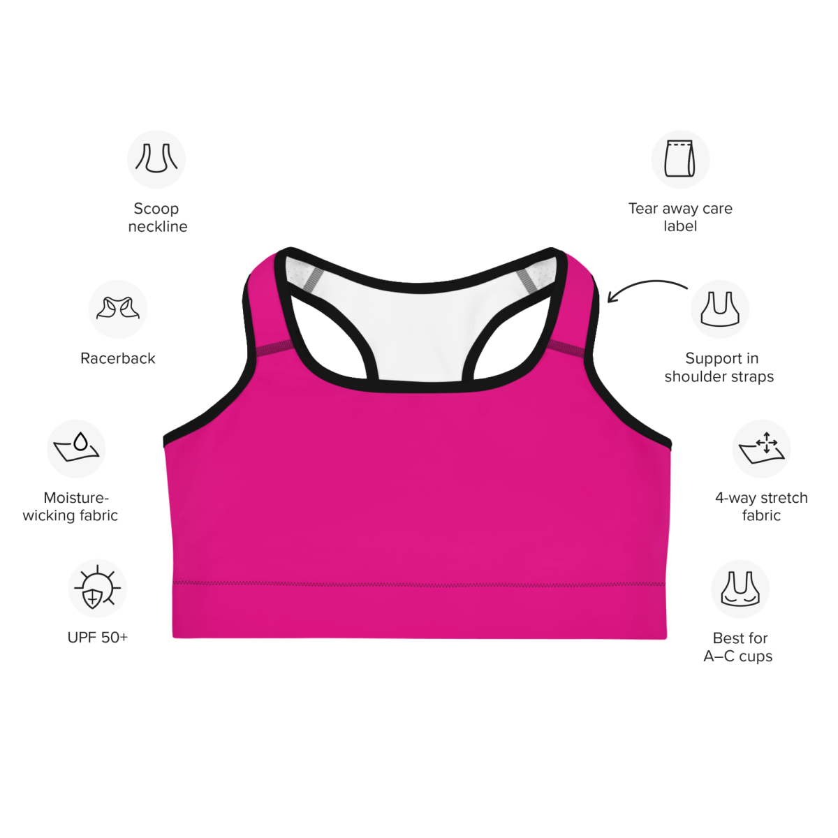Sports Bra (Pink) - barkerclothing