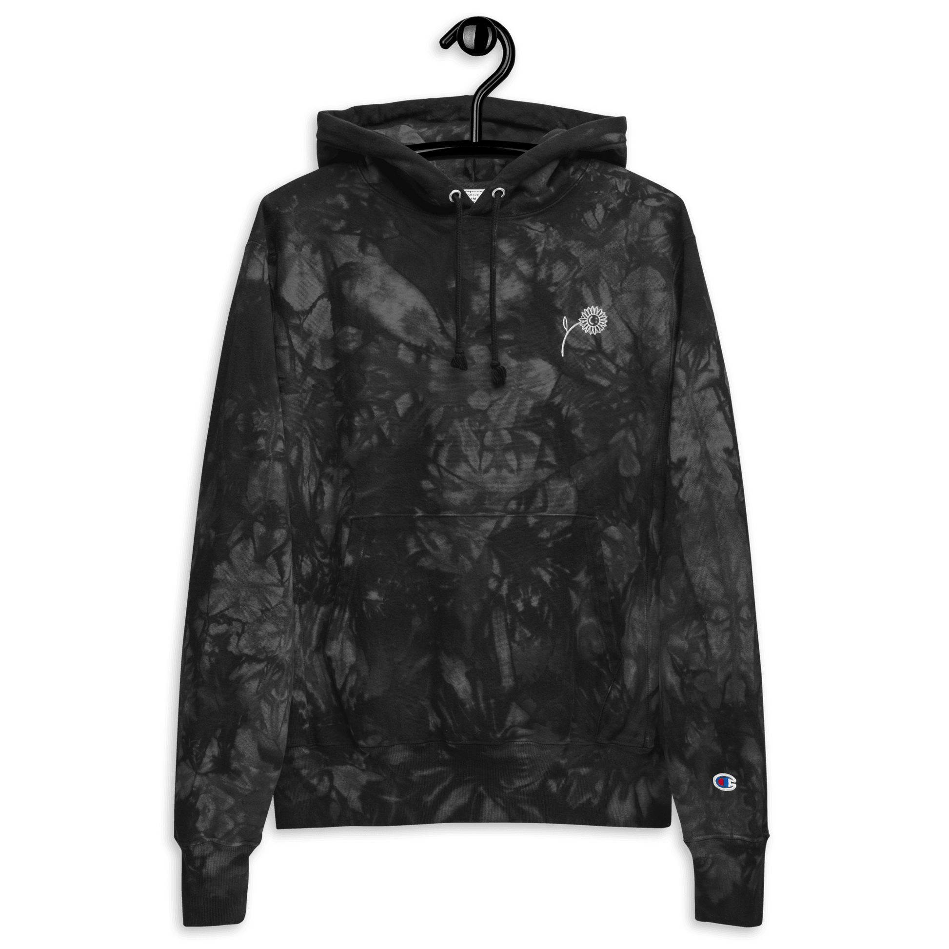 Unisex Happy Sunflower Champion Tie Dye Hoodie