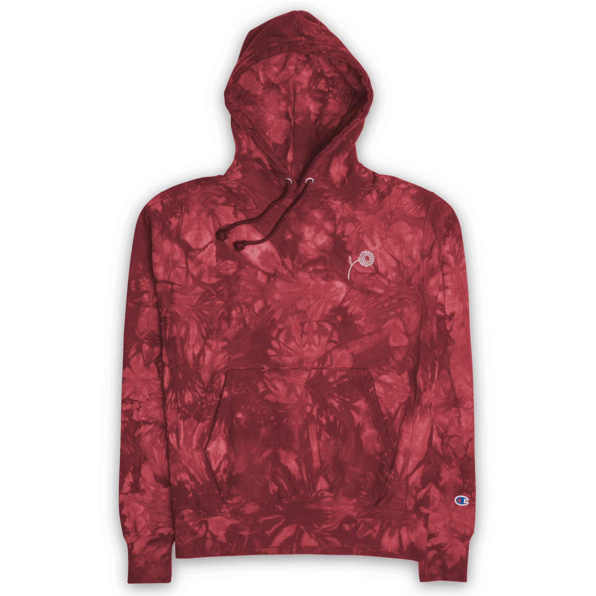 Unisex Happy Sunflower Champion Tie Dye Hoodie